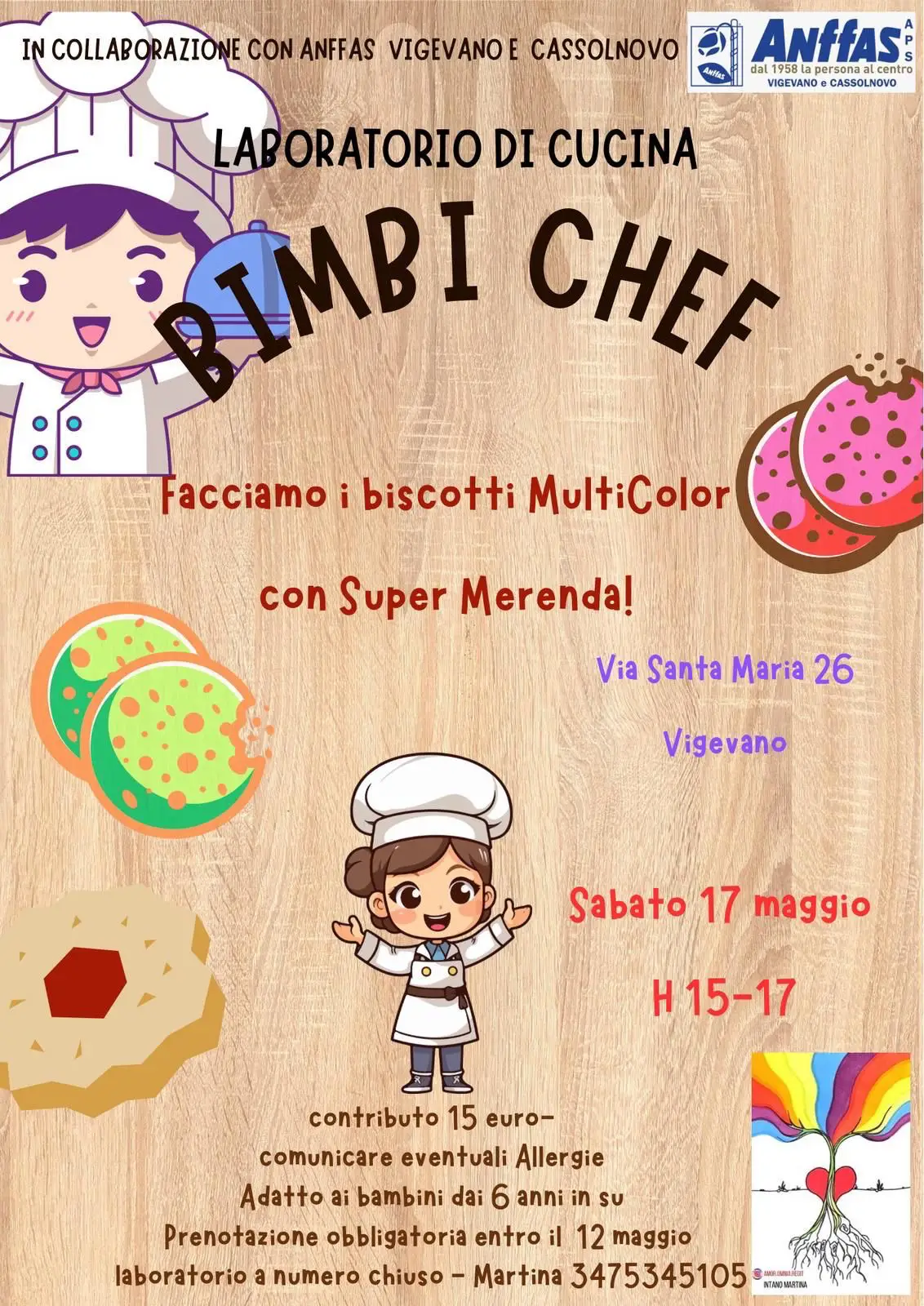 Bimbichef biscotti multicolor locandina illustrativa
