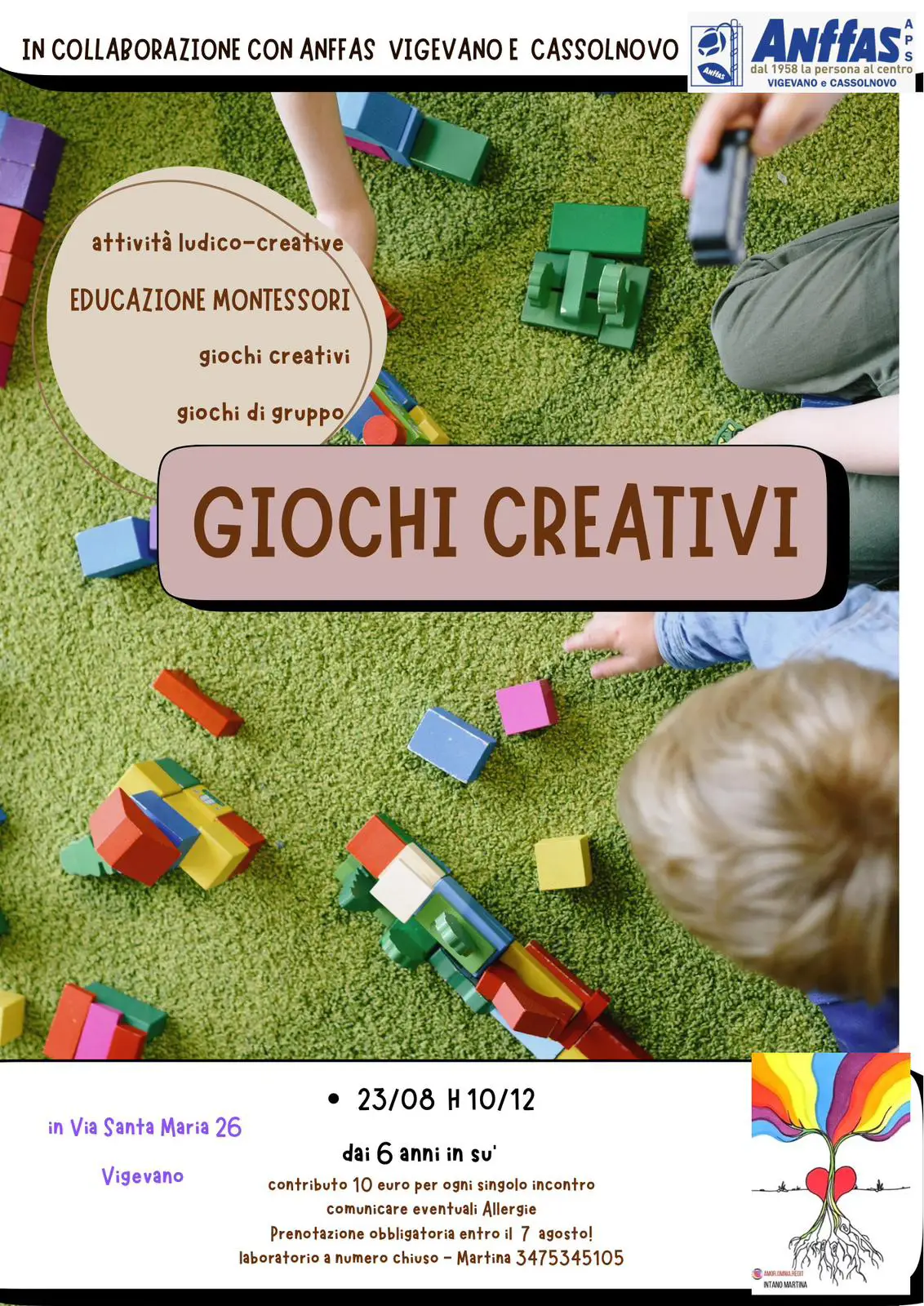 Locandina del laboratorio Giochi creativi